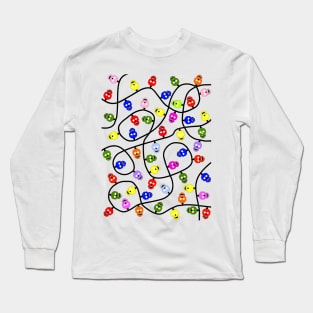 SKULL Christmas Lights Long Sleeve T-Shirt